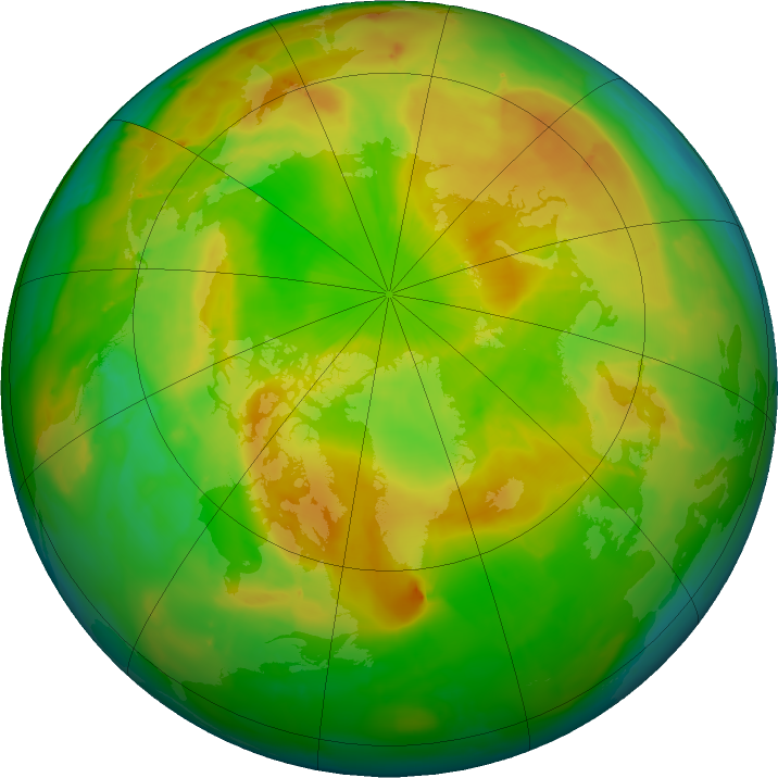 Arctic ozone map for 16 May 2011
